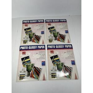 4‎ Pack 80 sheets GQ Great Quality Glossy Photo Paper 8.5 x 11 inkjet Photograph